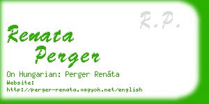 renata perger business card