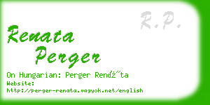 renata perger business card
